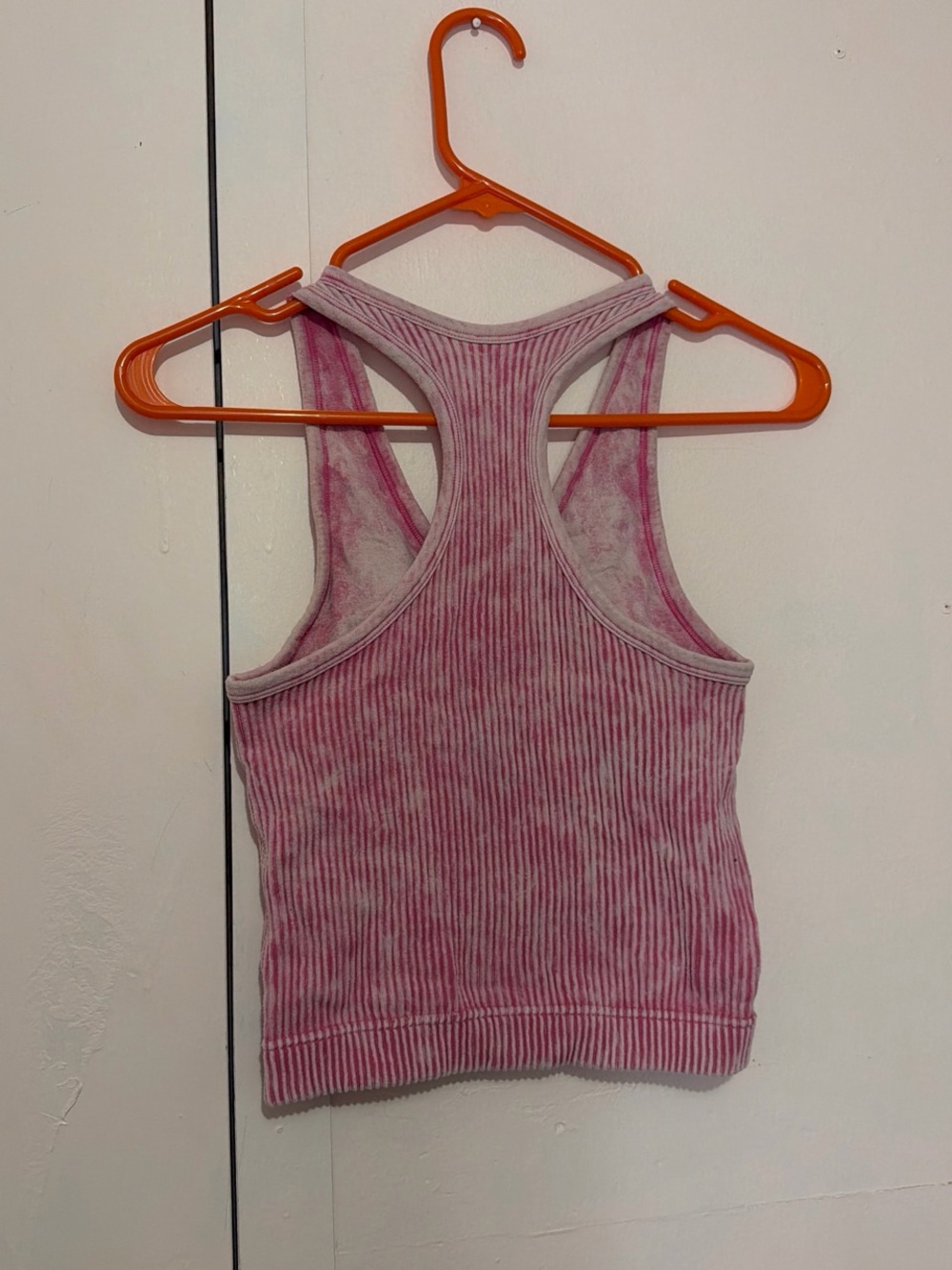 Zenana Outfitters Pink Ribbed V-Neck Racerback Tank - Picture 3 of 4